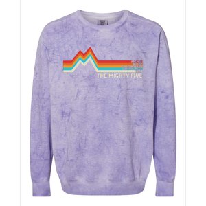 Utahs The Mighty Five National Parks Swea Colorblast Crewneck Sweatshirt