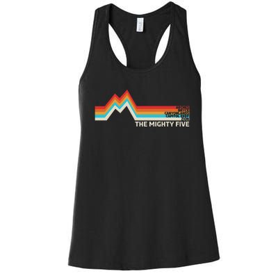 Utahs The Mighty Five National Parks Swea Women's Racerback Tank