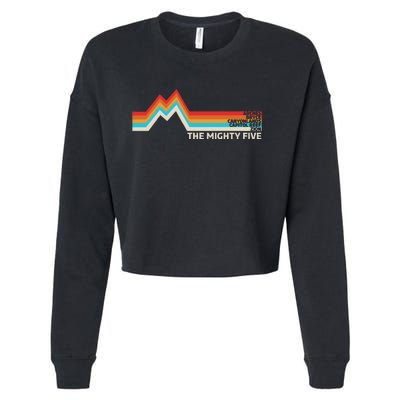 Utahs The Mighty Five National Parks Swea Cropped Pullover Crew