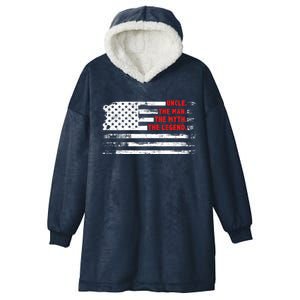 Uncle The Myth Legend American Usa Flag Father’s Day Cool Gift Hooded Wearable Blanket