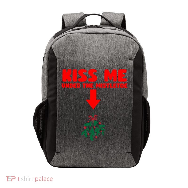 Under The Mistletoe Christmas Vector Backpack