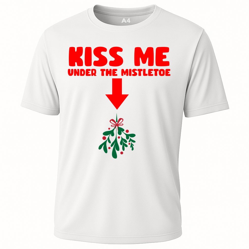 Under The Mistletoe Christmas Cooling Performance Crew T-Shirt