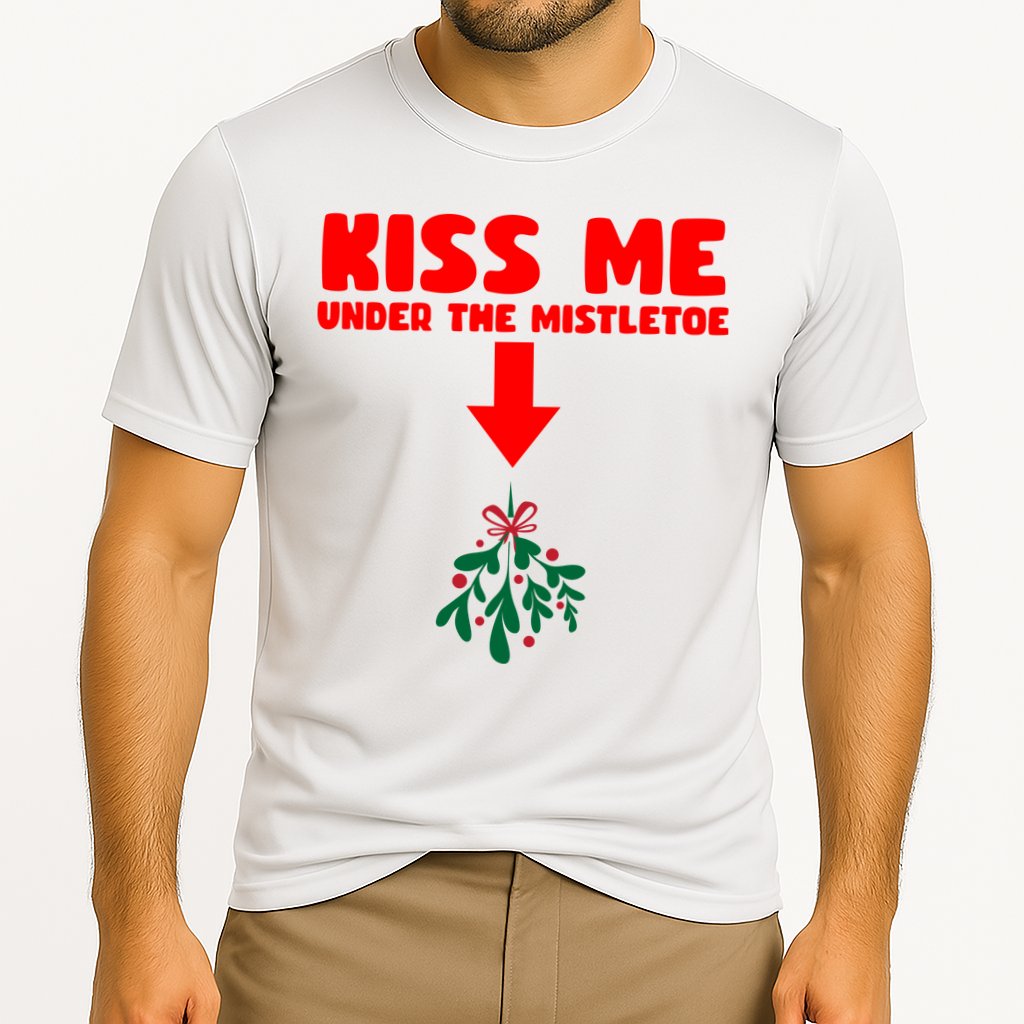 Under The Mistletoe Christmas Cooling Performance Crew T-Shirt