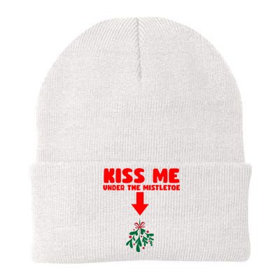 Under The Mistletoe Christmas Knit Cap Winter Beanie