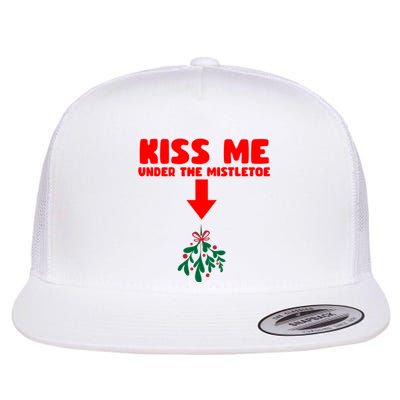 Under The Mistletoe Christmas Flat Bill Trucker Hat