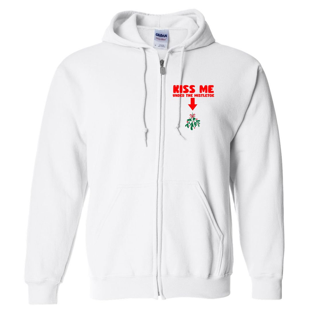 Under The Mistletoe Christmas Full Zip Hoodie