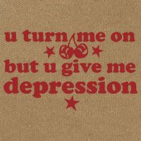 U Turn Me On But U Give Me Depression Cotton Canvas Backpack
