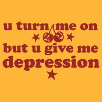 U Turn Me On But U Give Me Depression Pom Pom 12in Knit Beanie