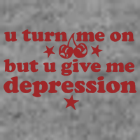 U Turn Me On But U Give Me Depression 7-Panel Snapback Hat