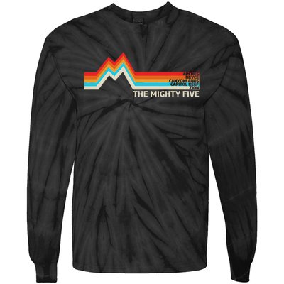 Utahs The Mighty Five National Parks Tie-Dye Long Sleeve Shirt