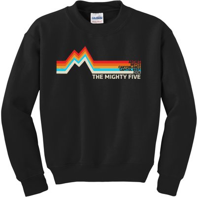 Utahs The Mighty Five National Parks Kids Sweatshirt