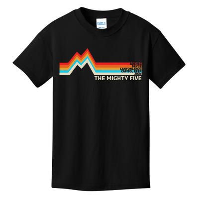 Utahs The Mighty Five National Parks Kids T-Shirt