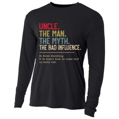 Uncle The Man The Myth The Bad Influence He Knows Everything Cooling Performance Long Sleeve Crew