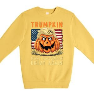 Usa Trumpkin Make Halloween Great Again Funny Trump Premium Crewneck Sweatshirt