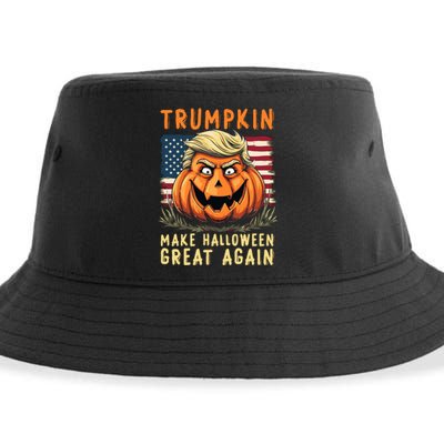 Usa Trumpkin Make Halloween Great Again Funny Trump Sustainable Bucket Hat