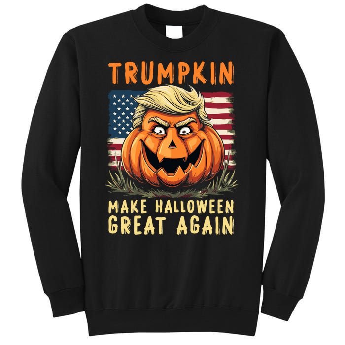 Usa Trumpkin Make Halloween Great Again Funny Trump Tall Sweatshirt