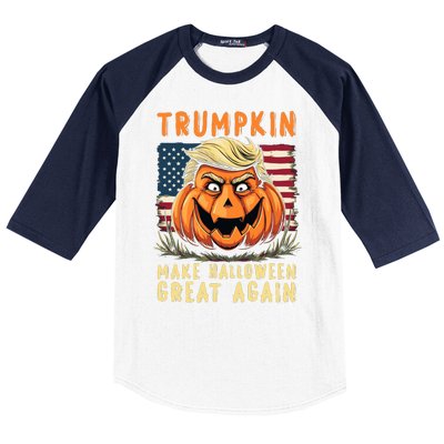 Usa Trumpkin Make Halloween Great Again Funny Trump Baseball Sleeve Shirt