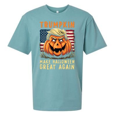 Usa Trumpkin Make Halloween Great Again Funny Trump Sueded Cloud Jersey T-Shirt