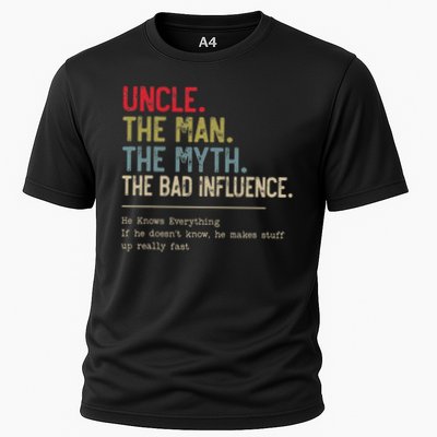 Uncle The Man The Myth The Bad Influence He Knows Everything Performance Shirt