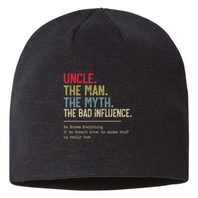 Uncle The Man The Myth The Bad Influence He Knows Everything Sustainable Beanie
