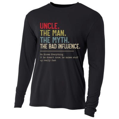 Uncle The Man The Myth The Bad Influence He Knows Everything Cooling Performance Long Sleeve Crew