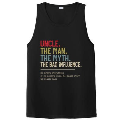 Uncle The Man The Myth The Bad Influence He Knows Everything PosiCharge Competitor Tank