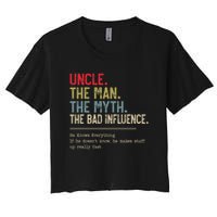 Uncle The Man The Myth The Bad Influence He Knows Everything Crop Top