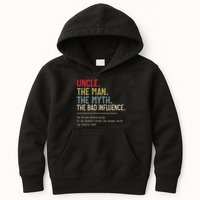 Uncle The Man The Myth The Bad Influence He Knows Everything Kids Hoodie