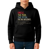 Uncle The Man The Myth The Bad Influence He Knows Everything Kids Hoodie