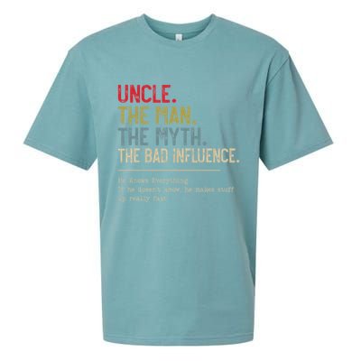 Uncle The Man The Myth The Bad Influence He Knows Everything Sueded Cloud Jersey T-Shirt