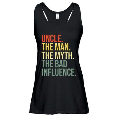 Uncle The Man The Myth The Bad Influence Best Funny Uncle Ladies Essential Flowy Tank