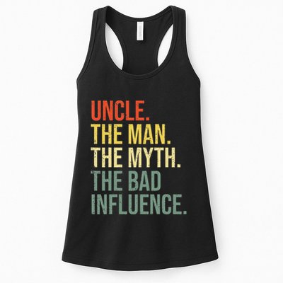 Uncle The Man The Myth The Bad Influence Best Funny Uncle Womens Tank Top