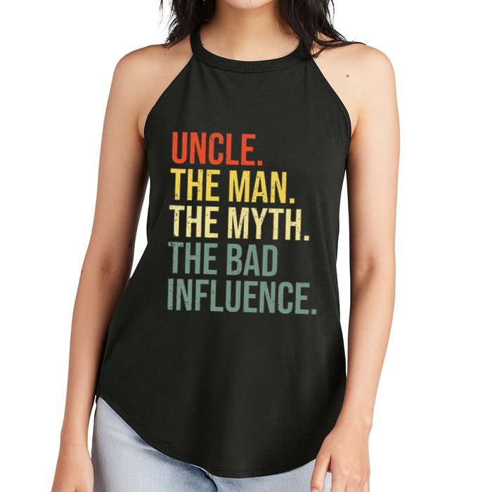 Uncle The Man The Myth The Bad Influence Best Funny Uncle Women's Perfect Tri Rocker Tank