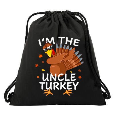 Uncle Turkey Matching Thanksgiving Pajamas Family Drawstring Bag