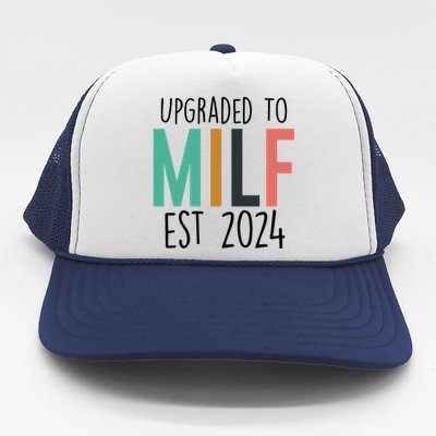 Upgraded To Milf Est2024 New Hot Mom Women Milf Trucker Hat