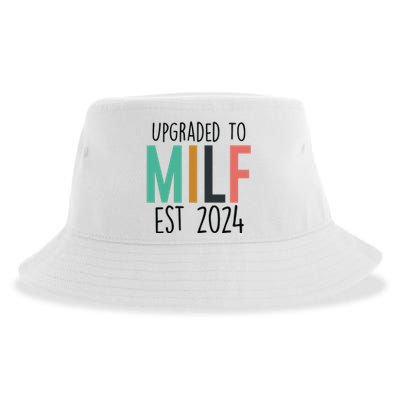 Upgraded To Milf Est2024 New Hot Mom Women Milf Sustainable Bucket Hat