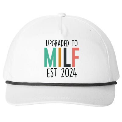 Upgraded To Milf Est2024 New Hot Mom Women Milf Snapback Five-Panel Rope Hat