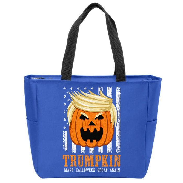 USA Trumpkin Make Halloween Great Again Funny Zip Tote Bag