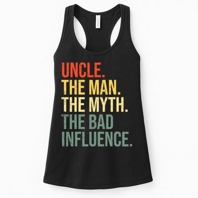 Uncle The Man The Myth The Bad Influence Best Funny Uncle Womens Tank Top