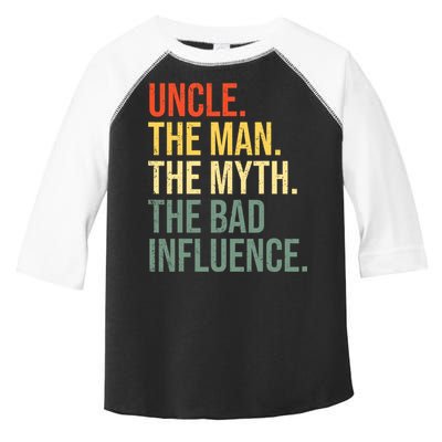 Uncle The Man The Myth The Bad Influence Best Funny Uncle Toddler Fine Jersey T-Shirt