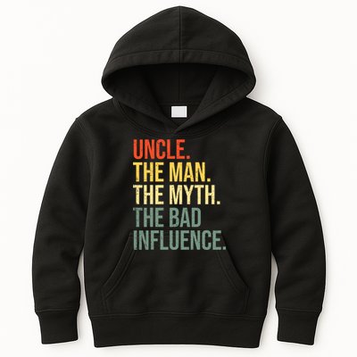 Uncle The Man The Myth The Bad Influence Best Funny Uncle Kids Hoodie