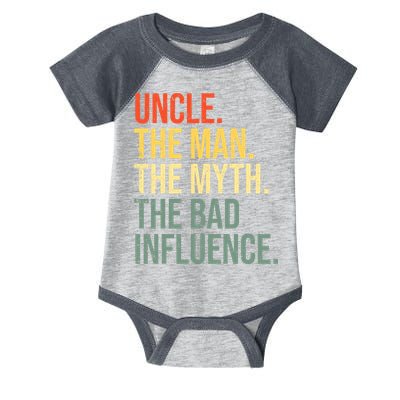 Uncle The Man The Myth The Bad Influence Best Funny Uncle Infant Baby Jersey Bodysuit