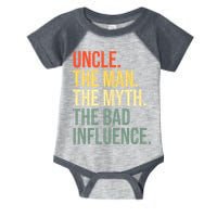 Uncle The Man The Myth The Bad Influence Best Funny Uncle Infant Baby Jersey Bodysuit