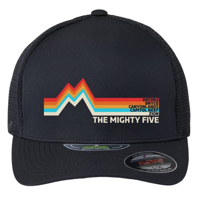 Utahs The Mighty Five National Parks Swea Flexfit Unipanel Trucker Cap