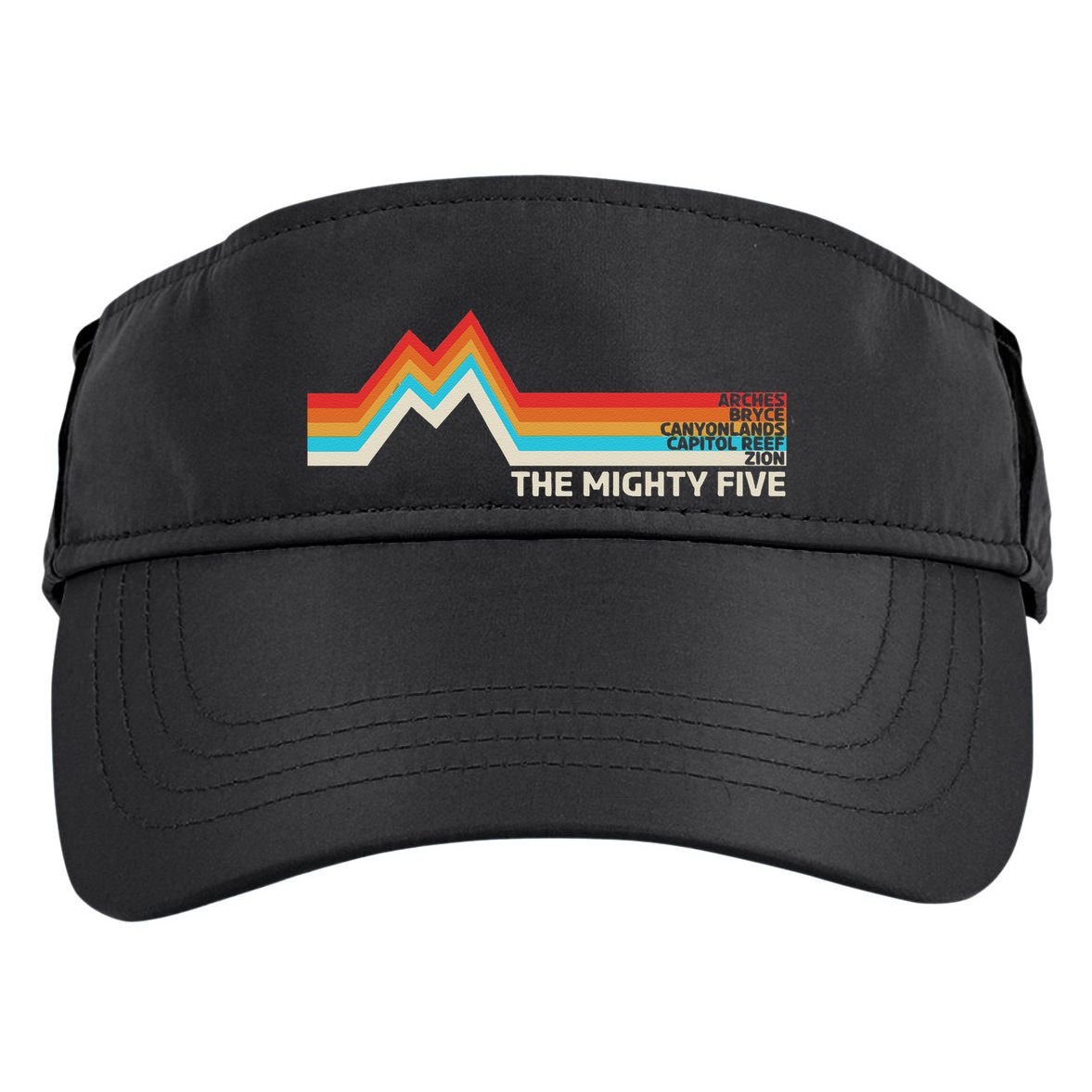 Utahs The Mighty Five National Parks Swea Adult Drive Performance Visor