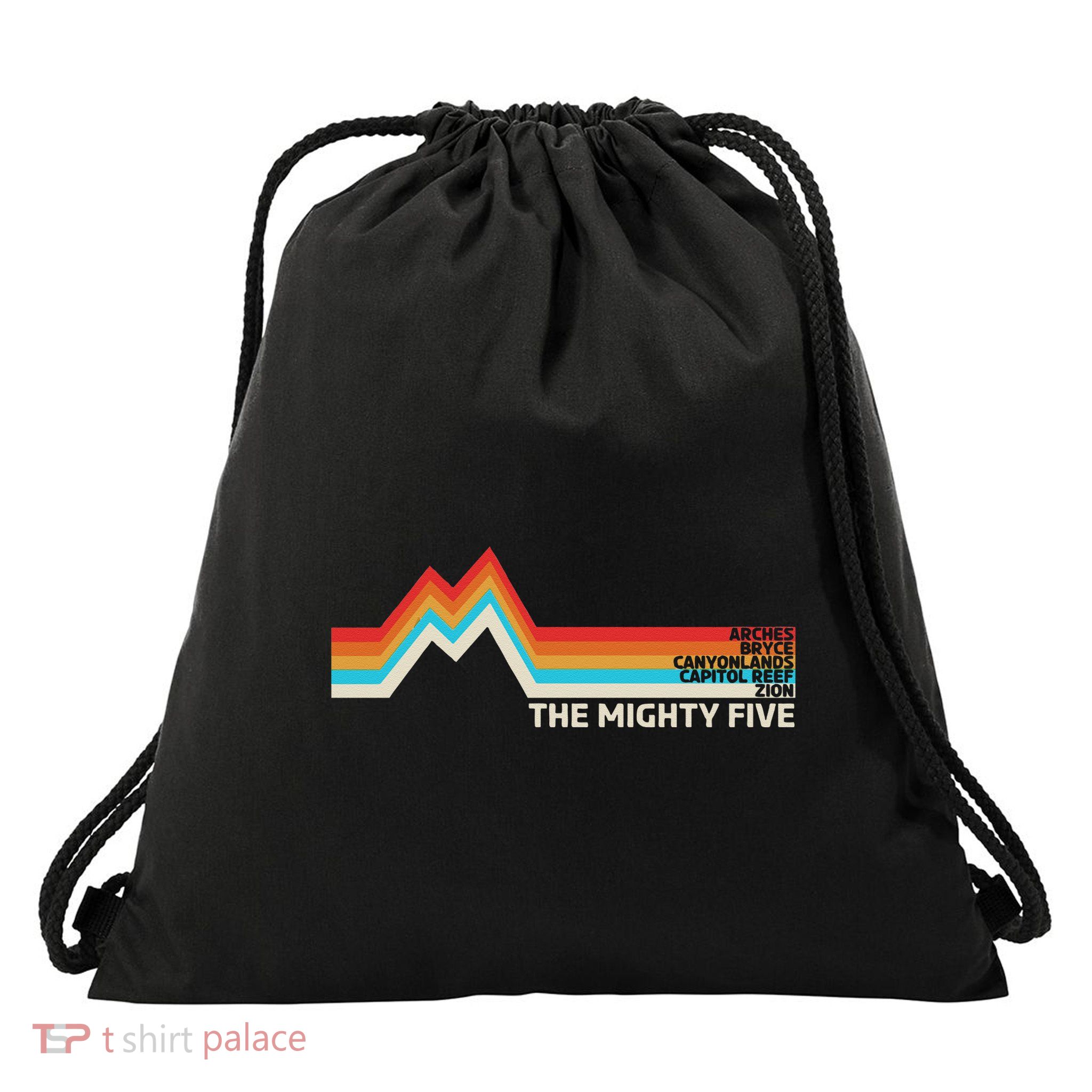 Utahs The Mighty Five National Parks Swea Drawstring Bag