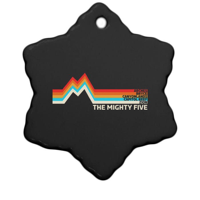 Utahs The Mighty Five National Parks Swea Ceramic Star Ornament