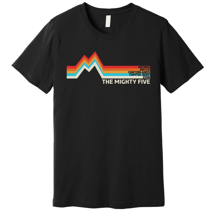 Utahs The Mighty Five National Parks Swea Premium T-Shirt