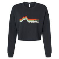 Utahs The Mighty Five National Parks Swea Cropped Pullover Crew