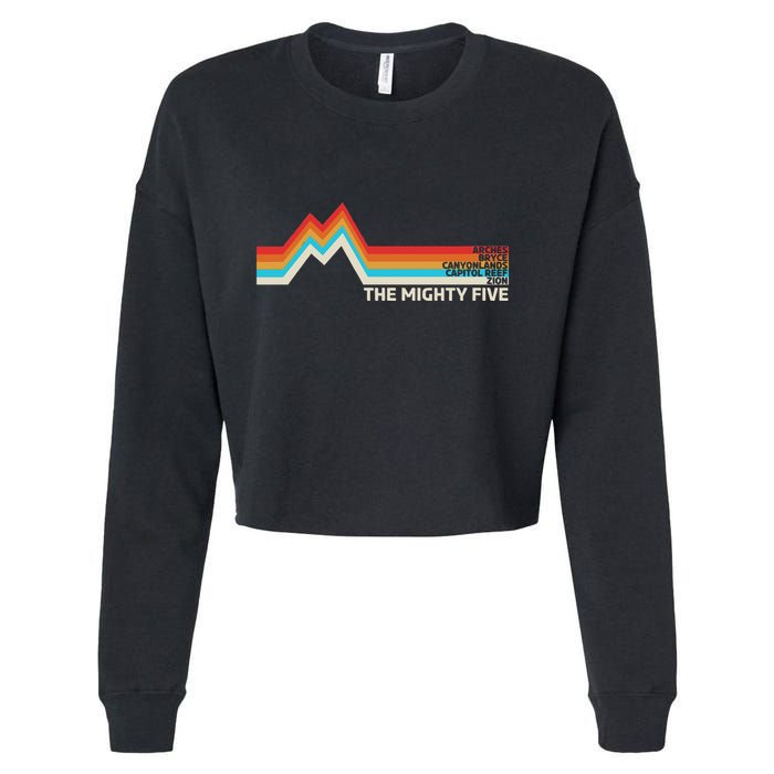 Utahs The Mighty Five National Parks Swea Cropped Pullover Crew